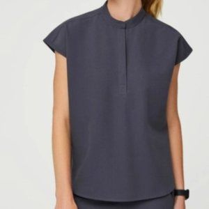 Figs Rafaela Scrub Top - Charcoal XXS